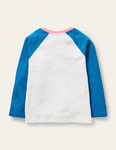 T-shirt flammé à manches raglan - Arc-en-ciel bleu marina vif