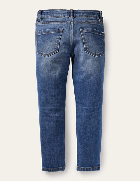 Schmale Jeans mit Adventure-Flex - Mittleres Vintageblau, Denim