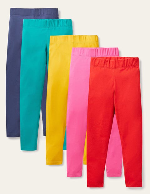 Leggings im 5er-Pack - Bunt, Regenbogenfarben