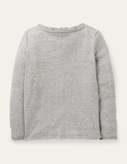 Supersoft Pointelle T-shirt - Grey Marl
