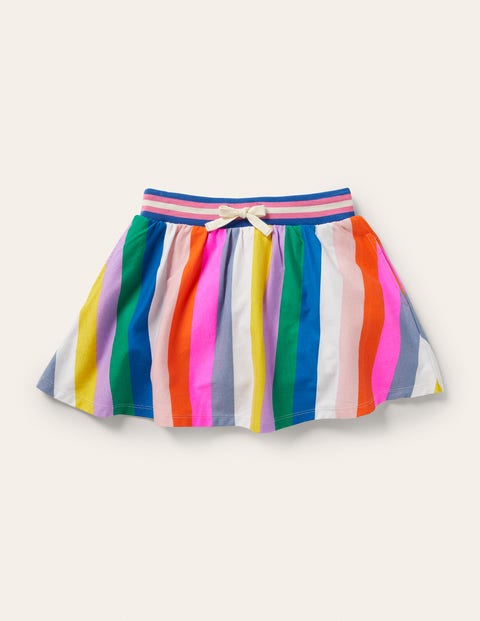 Jersey Skort - Multi Rainbow Stripe