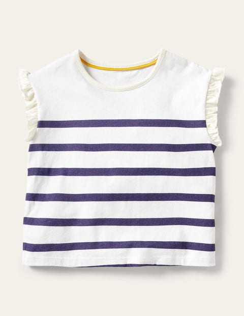 Faye Jersey Top - Starboard Navy/ Ivory