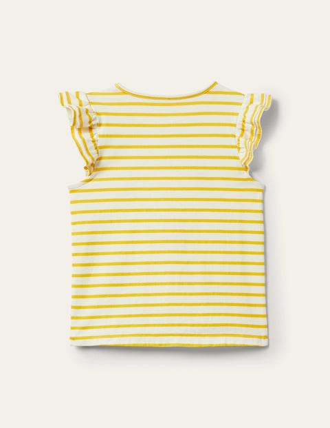 T-shirt volanté à logo - Daffodil Yellow Faries