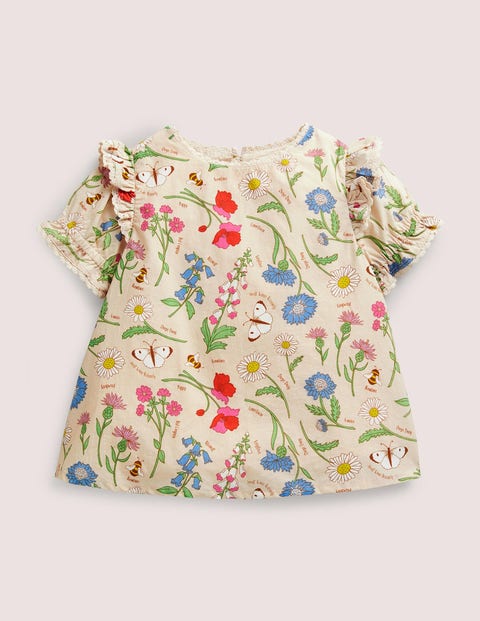 Printed Woven Blouse - Provence Dusty Pink Flowers