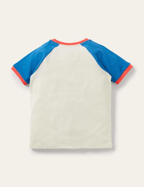Printed Graphic Raglan T-shirt - Bright Marina Blue  Planets