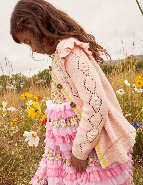 Embroidered Cardigan - Provence Dusty Pink
