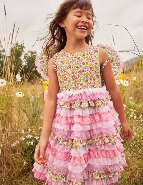 NEW RRP £30 Mini boden twirly tiered dress U82 NEW RRP £30 Mini boden twirly tiered dress U82