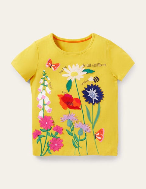 Flatter-T-Shirt mit lustigen Fakten - Narzissengelb, Blumen