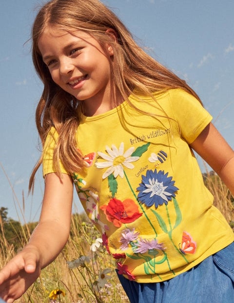 Flatter-T-Shirt mit lustigen Fakten - Narzissengelb, Blumen
