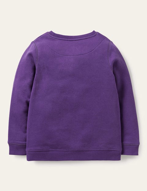 Graphic Appliqué Sweatshirt - Bijou Purple