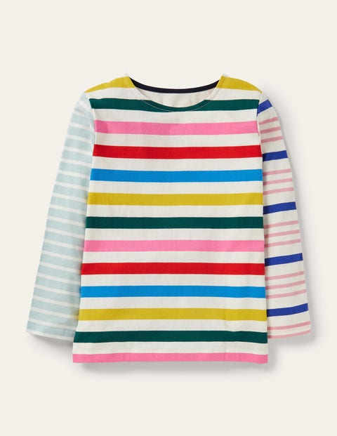 Repurposed Breton T-shirt - Rainbow Multi