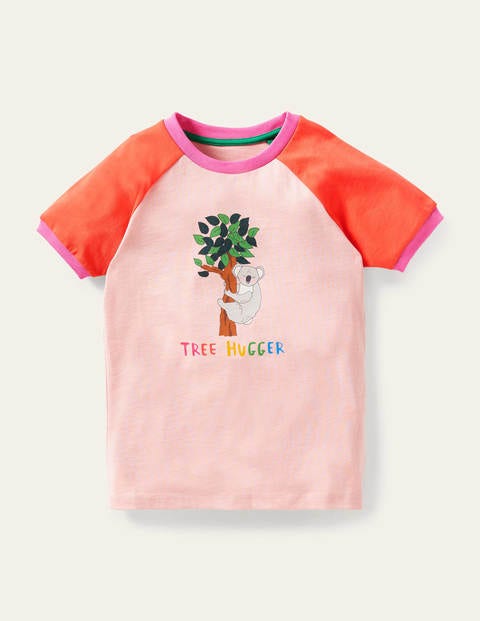 Printed Graphic Raglan T-shirt - Boto Pink Koala