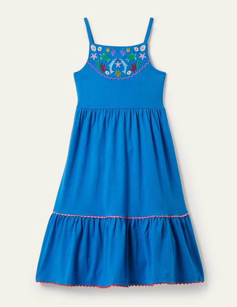 Maxi Jersey Dress - Bright Marina Blue