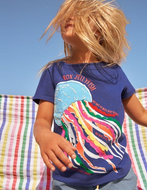 Flutter Fun Fact T-shirt - Starboard Blue Jellyfish