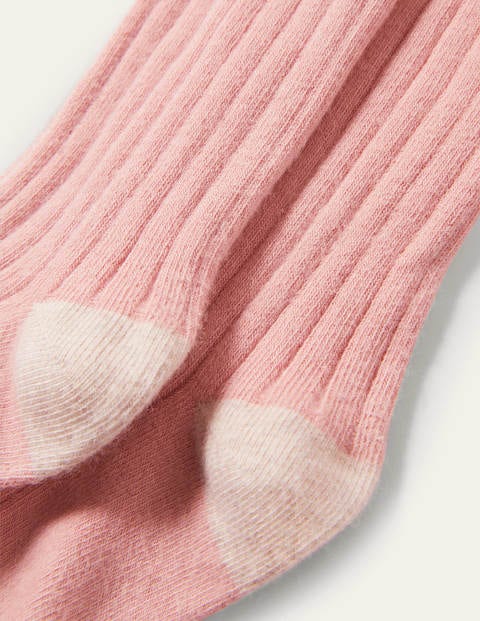 Ribbed Tights - Chalky Pink