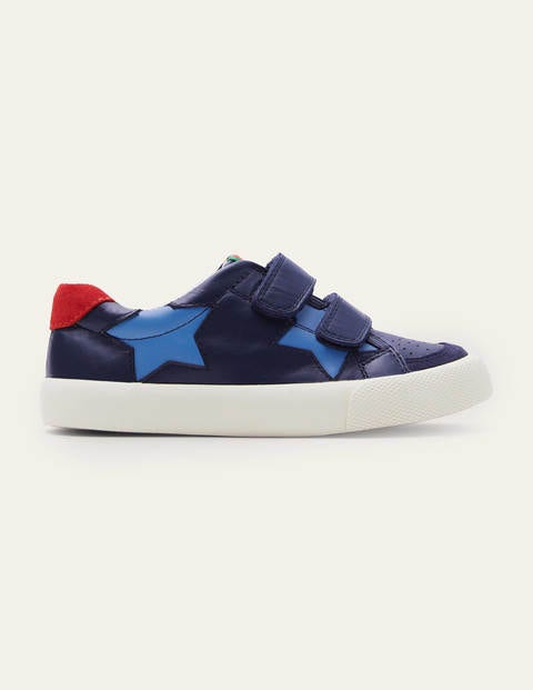 Leather Low Top Trainers - College Navy Stars