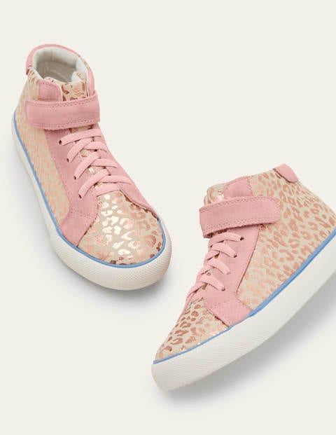 Elasticated Lace High Tops - Leopard