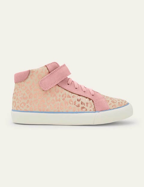 Elasticated Lace High Tops - Leopard