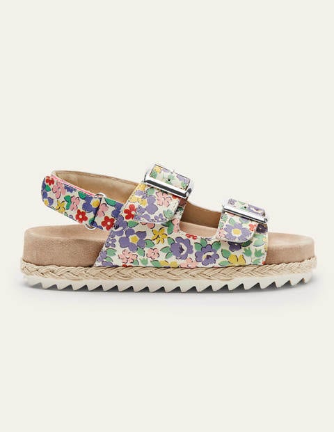 Leather Espadrille Sandals - Multi Leather Espadrille Sandals - Multi