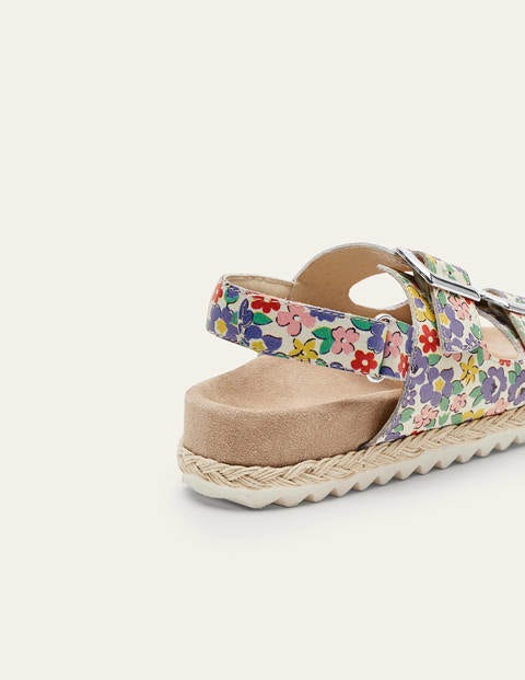 Leather Espadrille Sandals - Multi Leather Espadrille Sandals - Multi
