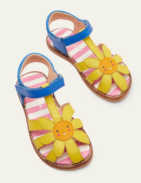 Leather Padded Sandals - Daffodil