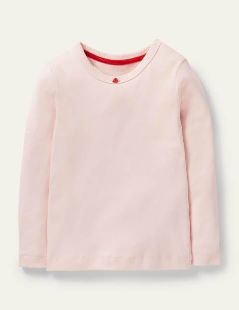 T-shirt manches longues à motif bouton de rose - Rose parisien