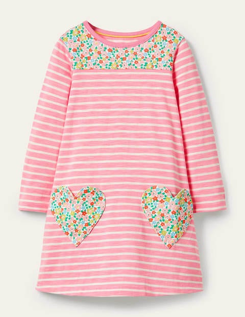 Fun Pocket Jersey Dress - Formica Pink/ Ivory Fun Pocket Jersey Dress - Formica Pink/ Ivory