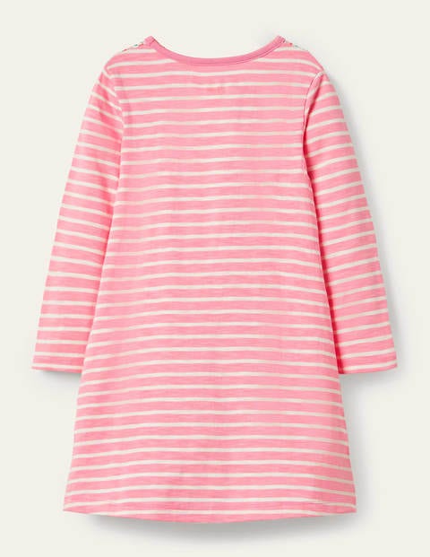 Fun Pocket Jersey Dress - Formica Pink/ Ivory Fun Pocket Jersey Dress - Formica Pink/ Ivory