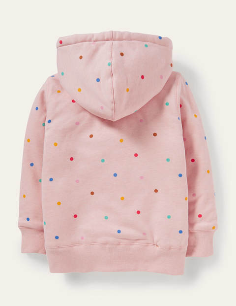 Shaggy-lined Hoodie - Provence Dusty Pink Multi Spot Shaggy-lined Hoodie - Provence Dusty Pink Multi Spot