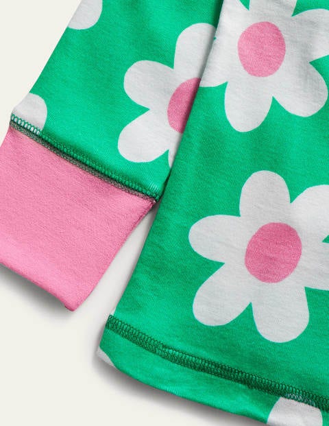Snug Glow-In-The-Dark Pajamas - Green Scattered Daisy Snug Glow-In-The-Dark Pajamas - Green Scattered Daisy