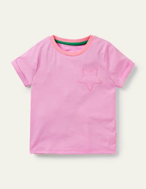 Star Pocket Slub T-shirt - Rosebay Pink