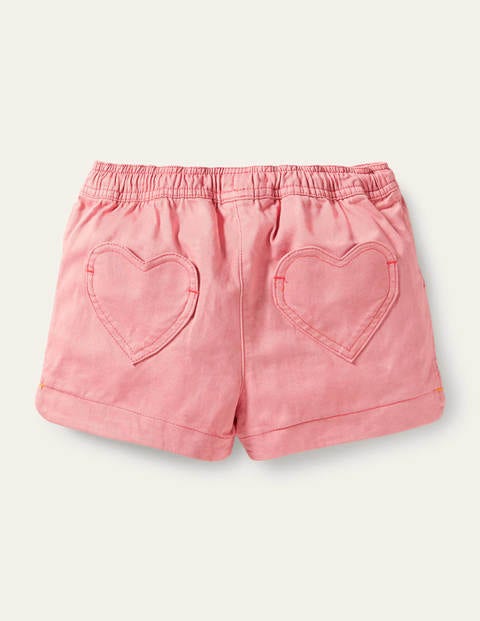 Shorts mit Herztaschen - Mandelblütenrosa