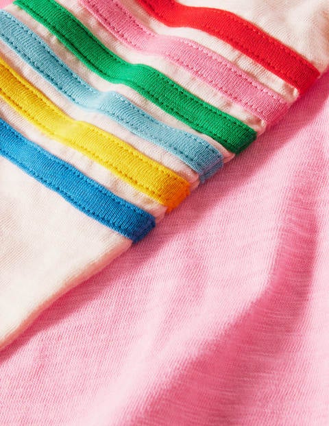 Stripe Slub Raglan T-shirt - Pink Lemonade Stripe Slub Raglan T-shirt - Pink Lemonade