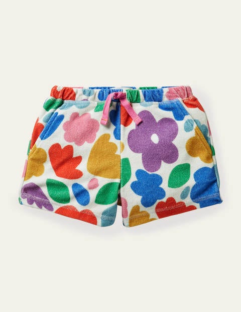 Frottee-Shorts - Bunt, Blumen Frottee-Shorts - Bunt, Blumen