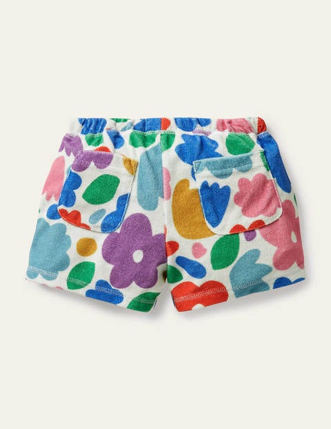 Towelling Shorts - Multi Painted Floral