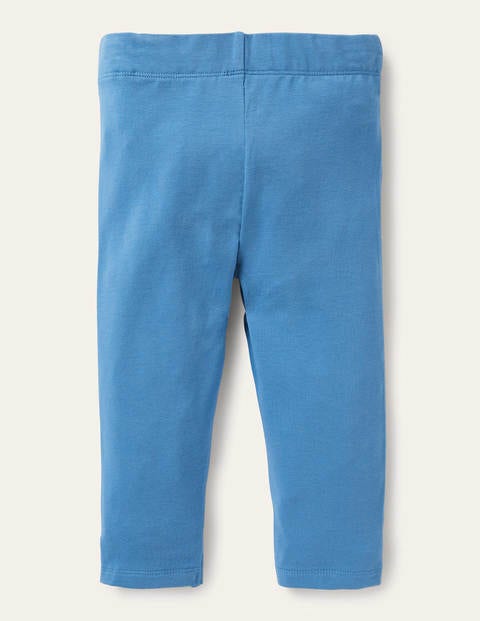 Plain Cropped Leggings - Bright Marina Blue