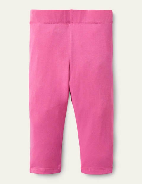 Plain Cropped Leggings - Bright Petal Pink