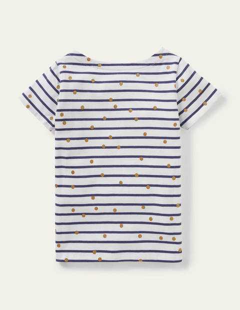 Short-sleeve Breton - Ivory/ Navy Gold Spot Short-sleeve Breton - Ivory/ Navy Gold Spot
