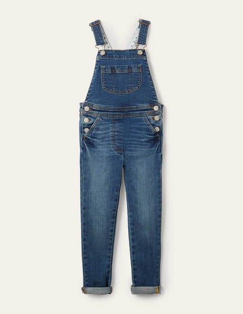 Skinny Fit Overalls - Mid Vintage Denim Skinny Fit Overalls - Mid Vintage Denim