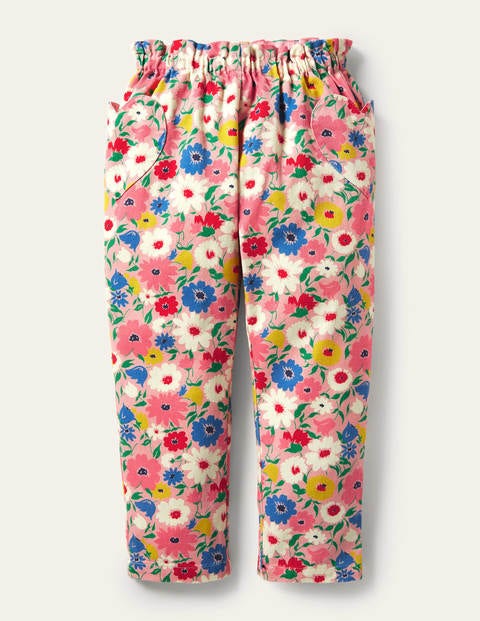 Pull-on Pants - Boto Pink Painterly Floral