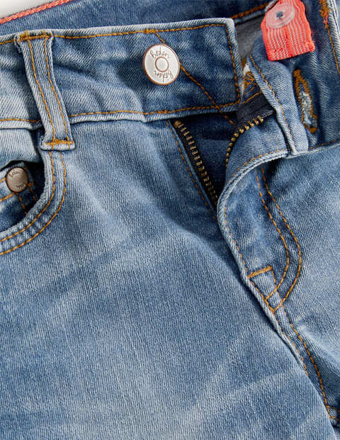 Röhrenjeans mit Superstretch - Helles Vintageblau, Denim Röhrenjeans mit Superstretch - Helles Vintageblau, Denim