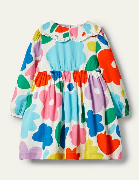 Robe tissée à col - Motif Painted Floral multi Robe tissée à col - Motif Painted Floral multi