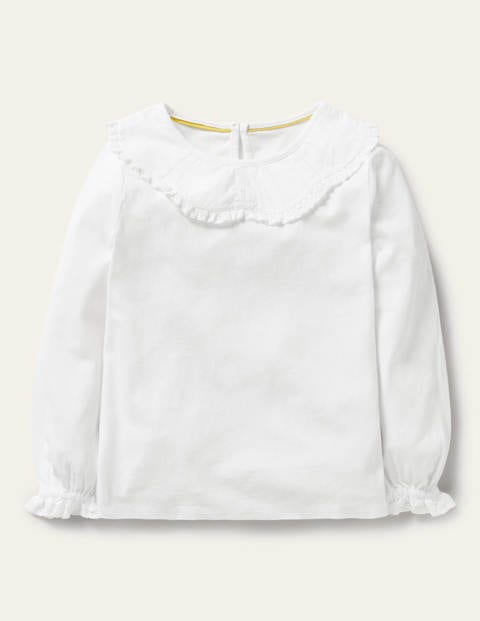 Lace Collared Cotton Top