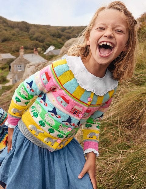 boden fair isle cardigan