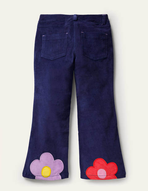 Cord Flower Pants - College Navy