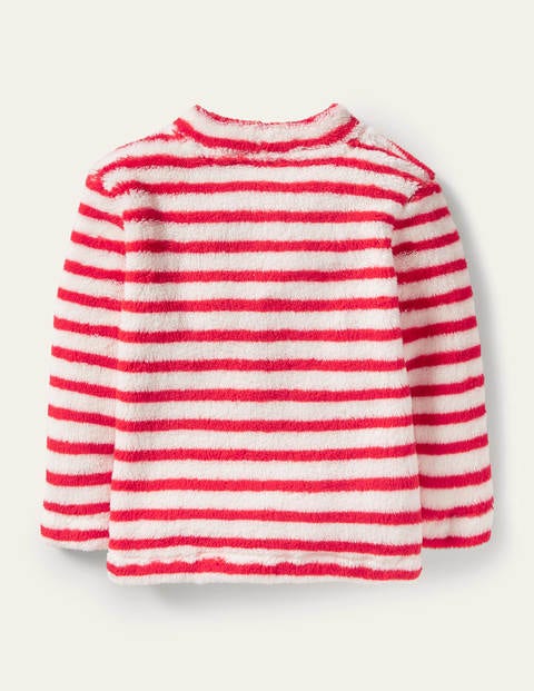 Cosy Funnel Neck Top - Strawberry Tart Red/Ivory
