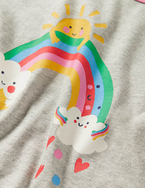 T-Shirt mit Grafik - Grau Meliert, Wetter T-Shirt mit Grafik - Grau Meliert, Wetter