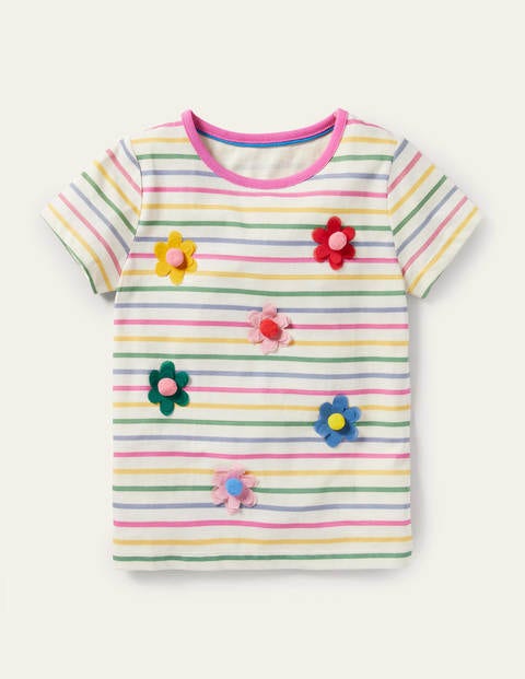 T-shirt rayé à logo - Fleurs ivoire rayé multi T-shirt rayé à logo - Fleurs ivoire rayé multi