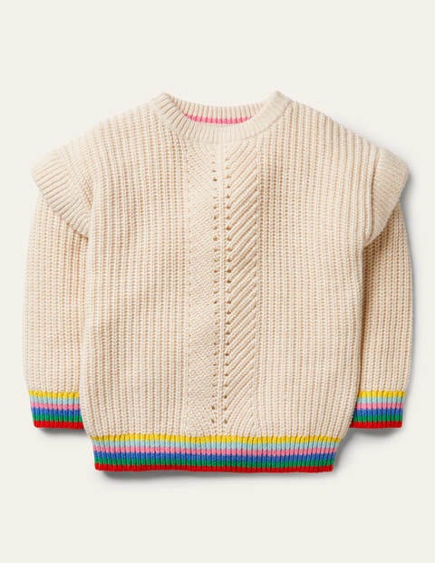 Pullover mit Regenbogen-Rippung