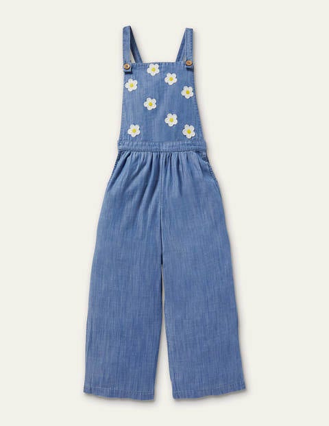 Floral Dungarees - Daisy Chambray